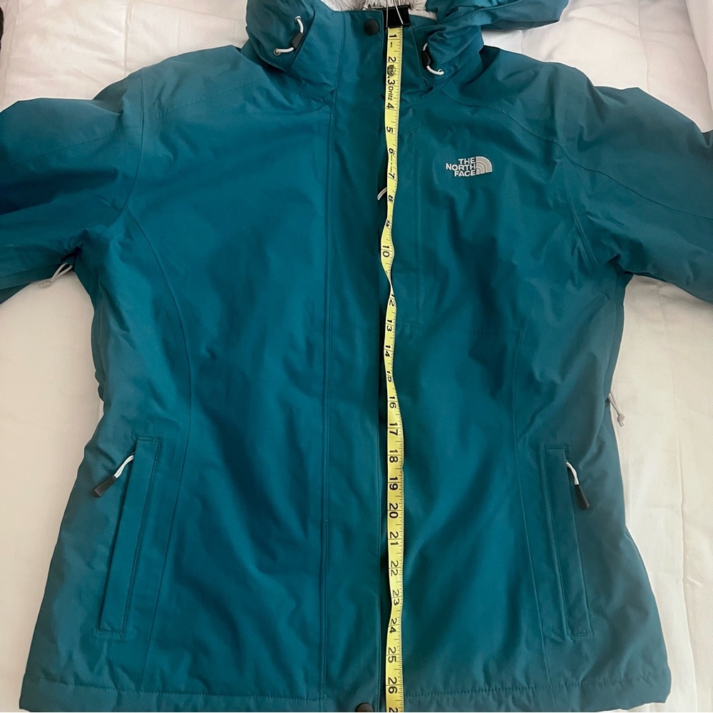 The North Face Women's Teal Blue Inlux Insulated Waterproof Jacket AFYP Large - Picture 10 of 12